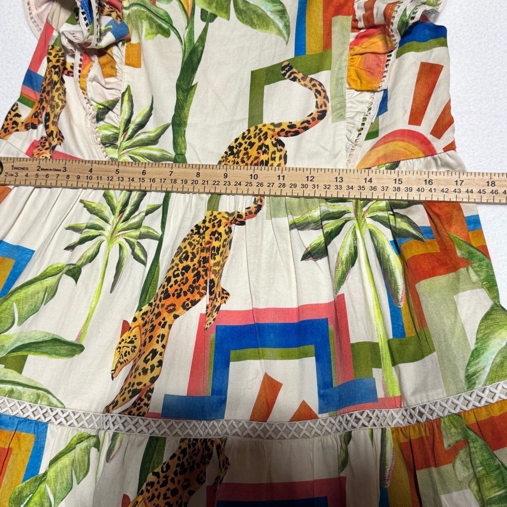 NWT Alden Adair Mini Hope Dress in Sahara Jungle Print Cap Ruffle Sleeves szM - Picture 15 of 16